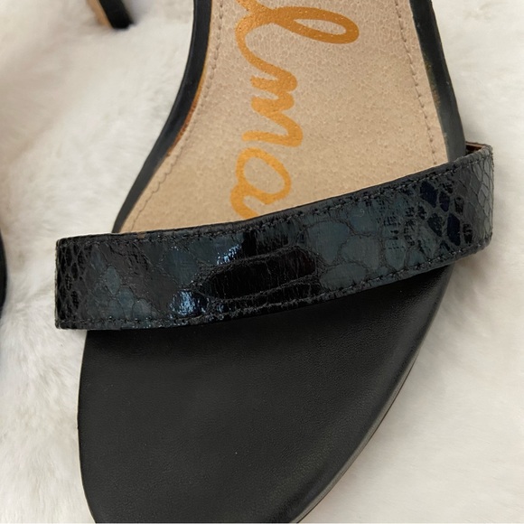 SAM EDELMAN Eleanor Faux Croc Black Stilettos⭐️ Just Beautiful - Picture 7 of 15